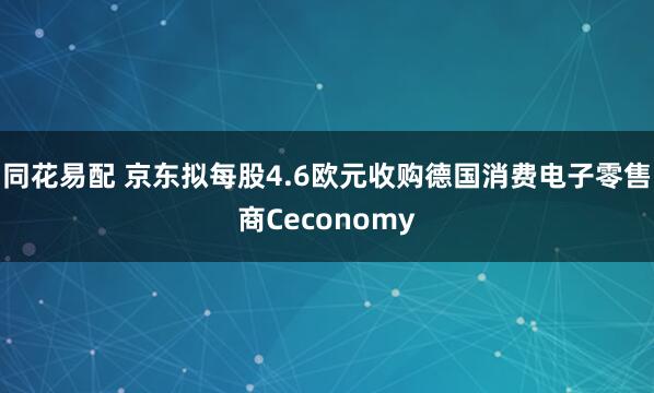 同花易配 京东拟每股4.6欧元收购德国消费电子零售商Ceconomy